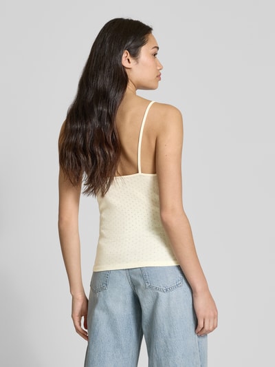 Only Slim fit top met bandjes van puur katoen, model 'CARLOTTA' Offwhite - 5