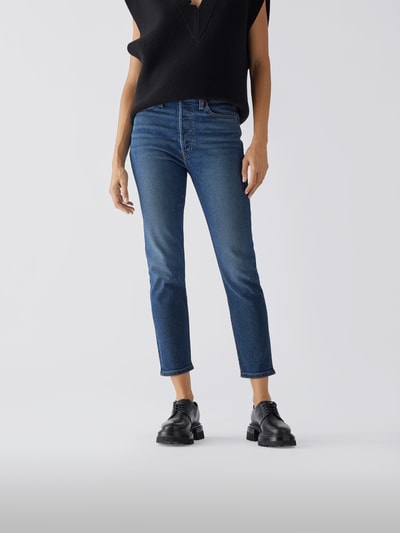 RE/DONE High Rise Jeans im Slim Fit Dunkelblau 4