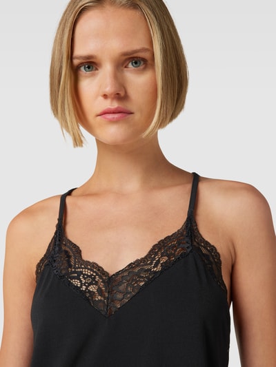 Vero Moda Trägertop mit Spitzenbesatz Modell 'ANA' Black 3