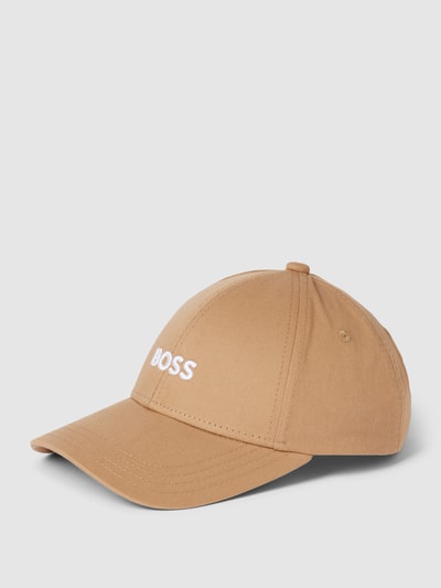 BOSS Black Women Basecap mit Label-Stitching Modell 'Ari' Camel 1