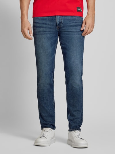 BOSS Slim fit jeans in 5-pocketmodel, model 'Delaware' Donkerblauw - 4