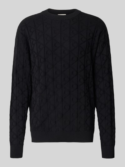 Calvin Klein Jeans Strickpullover mit Rundhalsausschnitt Modell 'EASY' Black 2