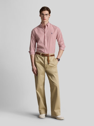 Polo Ralph Lauren Custom Fit Freizeithemd aus reiner Baumwolle Bordeaux 1