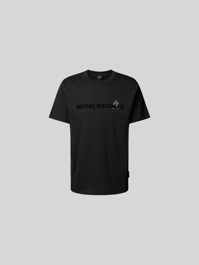 Moose Knuckles Regular Fit T-Shirt aus Baumwolle Black 2