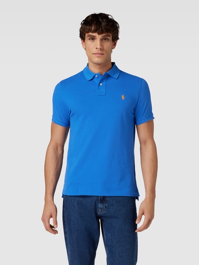 Polo Ralph Lauren Regular fit poloshirt met labelstitching Lichtblauw - 4