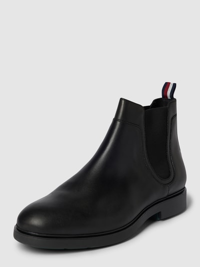 Tommy Hilfiger Chelsea boots met label in reliëf, model 'ELEVATED ROUNDED' Zwart - 2