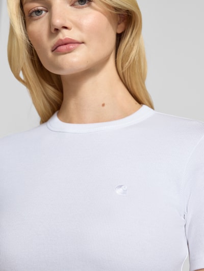 Carhartt Work In Progress T-Shirt mit Label-Stitching Weiss 3