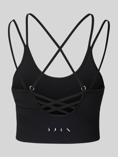 BORN LIVING YOGA Bustier in Ripp-Optik Modell 'India' Black 3