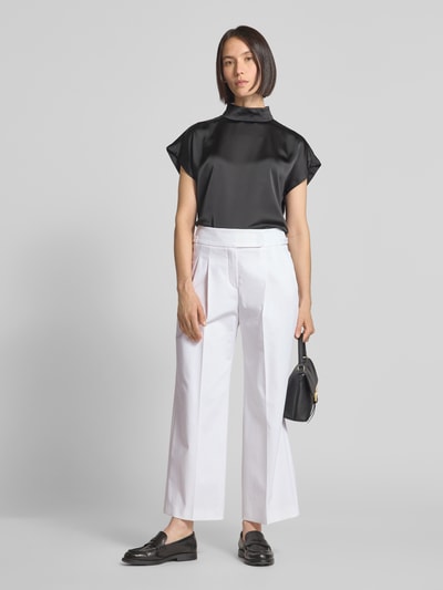 Windsor Spodnie materiałowe o kroju regular fit z zakładkami w pasie i kantami Biały 1