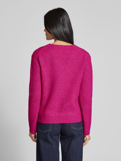 Christian Berg Woman Strickpullover mit V-Ausschnitt Fuchsia 5