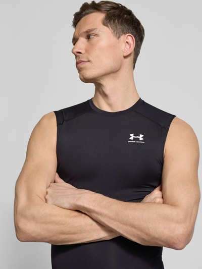 Under Armour Top o kroju slim fit z nadrukiem z logo Czarny 3