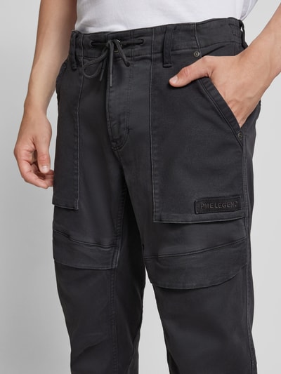 PME Legend Slim Fit Cargohose mit Label-Detail Modell 'FLIGHTRIDER' Anthrazit 3