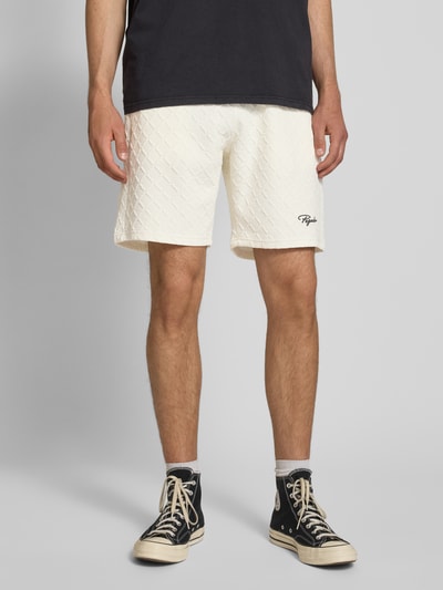 Pegador Relaxed fit korte broek met structuurmotief, model 'Jovren' Offwhite - 4