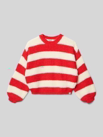 Garcia Strickpullover mit gerippten Abschlüssen Rot 1
