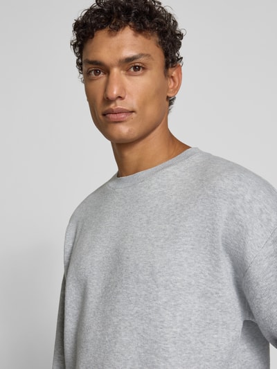 Jack & Jones Premium Strickpullover mit Rundhalsausschnitt Modell 'BRADFORT' Hellgrau Melange 3