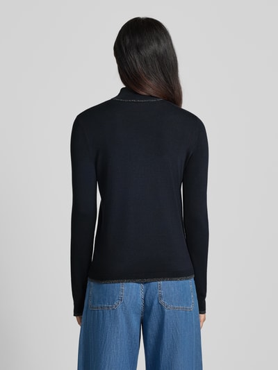 Liu Jo White Slim fit shirt met lange mouwen van viscosemix model 'MAGLIA CHIUSA' Donkerblauw - 5