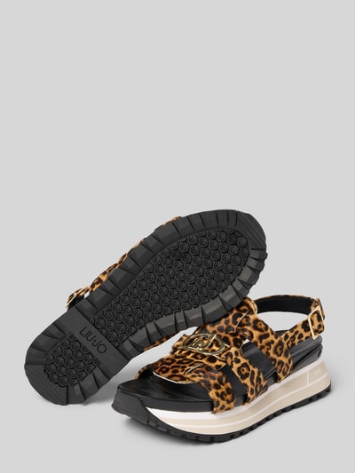 Liu Jo Sandalette mit Label-Applikation und Plateausohle Sand 4
