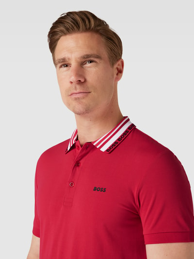 BOSS Green Poloshirt mit Label-Details Modell 'Paule' Pink 3