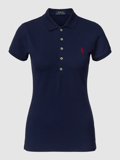 Polo Ralph Lauren Slim Fit Poloshirt mit Logo-Stitching Modell 'JULIE' Marine 2