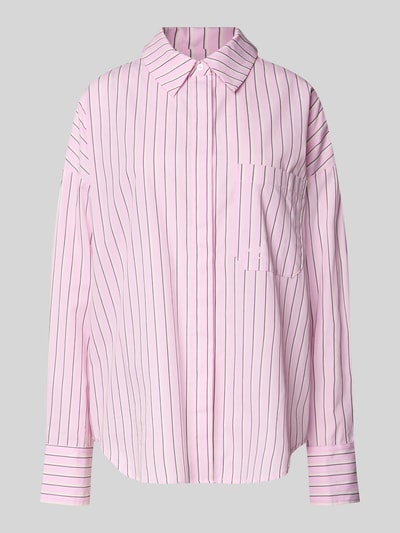 LeGer by Lena Gercke Relaxed fit overhemdblouse met borstzak, model 'Farine' Felroze - 2