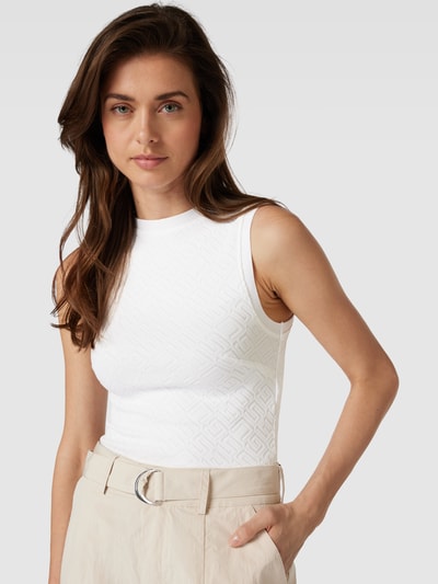 Guess Crop Top mit Allover-Logo-Muster Modell 'OFELIA' Weiss 3