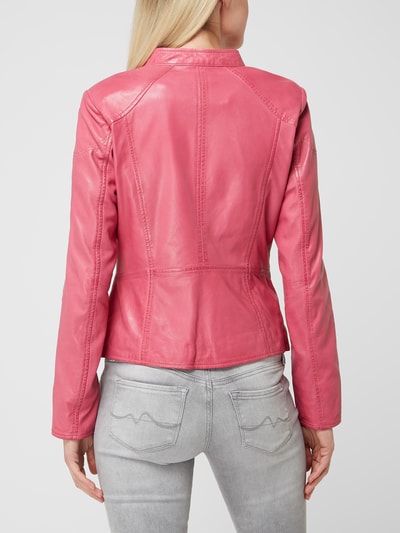 Jilani Lederjacke im Biker-Look Modell 'Ylvi' Pink 5