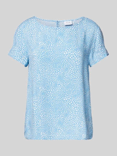 Vila Regular fit blouseshirt van viscose met ronde hals Koningsblauw - 2