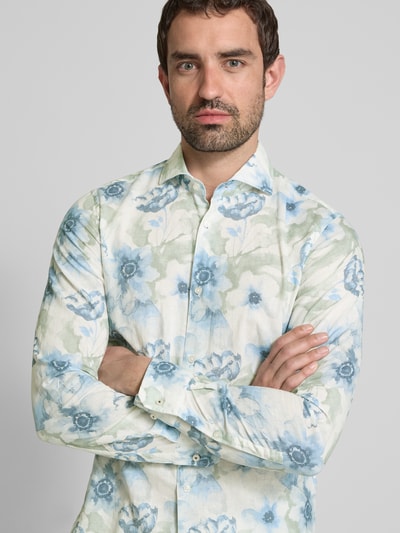 JOOP! Collection Slim Fit Business-Hemd mit Haifischkragen Modell 'Pai' Marine 3