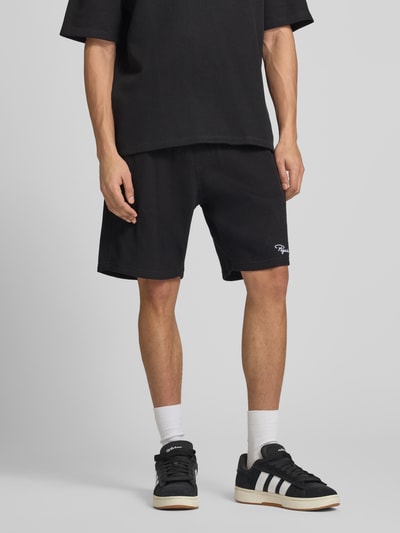 PEGADOR Sweatshorts mit Logo-Stitching und elastischem Bund Black 4