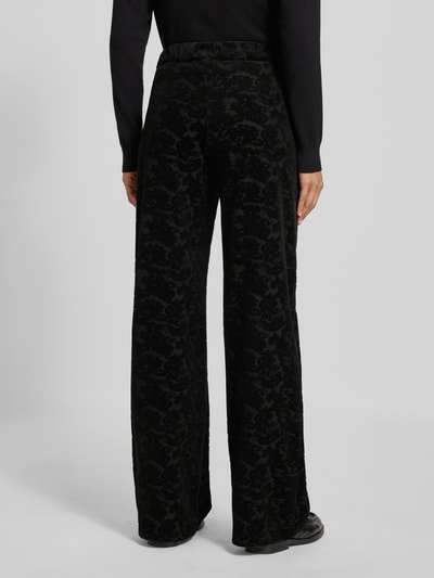 Brax Wide leg fit stoffen broek met all-over print, model 'Maine'  - 5