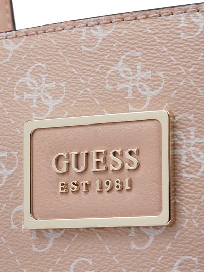 Guess Torba shopper ze wzorem z logo  Różowawy 2