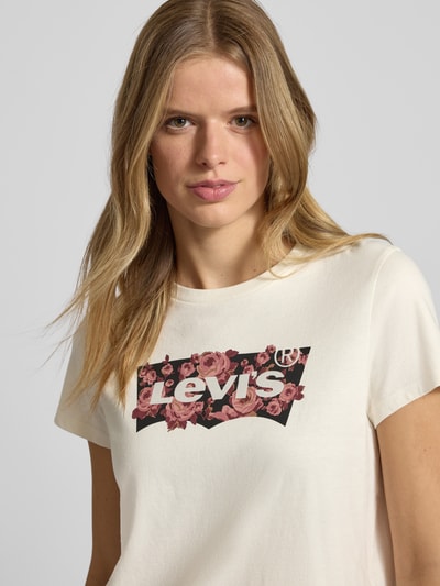 Levi's® T-shirt z nadrukiem z logo Écru 3