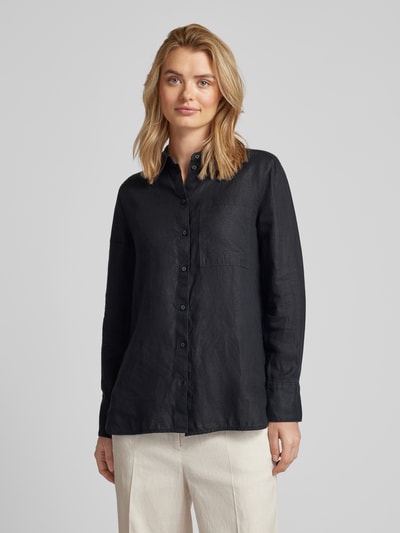 Marc O'Polo Overhemdblouse met overhemdkraag Zwart - 4