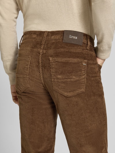 Brax Corduroy broek in 5-pocketmodel, model 'Cadiz' Middenbruin - 3