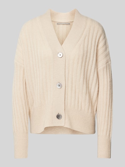 (The Mercer) N.Y. Cardigan mit V-Ausschnitt Sand Melange 2