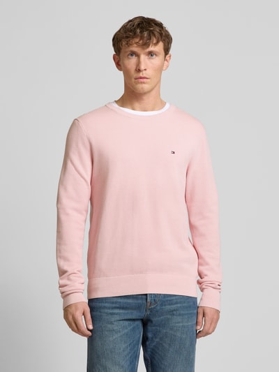 Tommy Hilfiger Strickpullover mit Logo-Stitching Pink 4