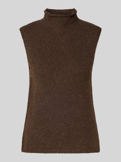 Neo Noir Bezrękawnik ze stójką model ‘Odelia’ Ciemnobrązowy 2