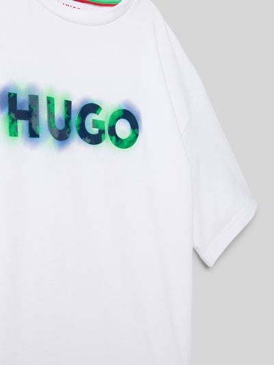 HUGO T-shirt met ronde hals Wit - 2