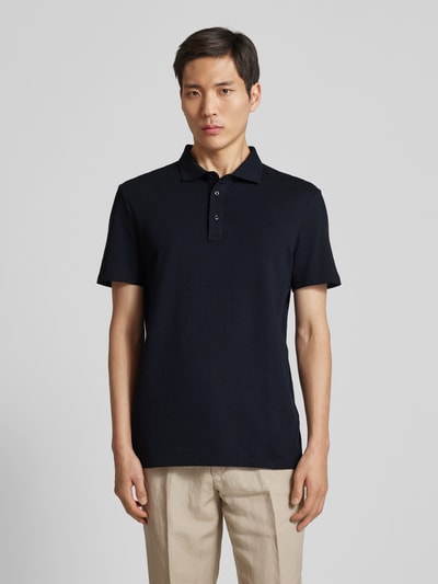 Strellson Poloshirt mit Strukturmuster Modell 'Fisher' Dunkelblau 4