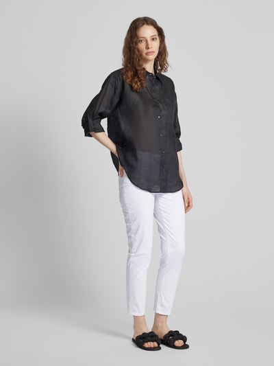 Marc Cain Slim fit broek in effen design, model 'SILEA' Wit - 1