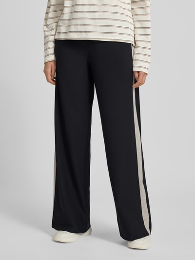 Marc O'Polo Wide Leg Sweatpants mit Kontraststreifen Marine 4