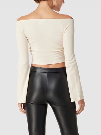 URBAN CLASSICS Crop Top mit langen Ärmeln Offwhite 5