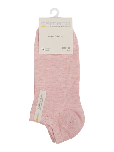 camano Sneakersocken aus Viskosemischung im 2er-Pack Rose Melange 2