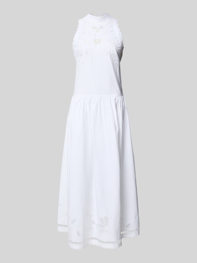 STELLA NOVA Maxikleid mit Lochstickerei Weiss 2
