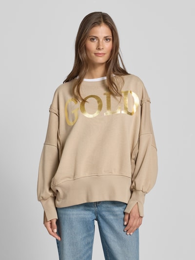 miss goodlife Oversized Sweatshirt aus reiner Baumwolle mit Statement-Print Sand 4