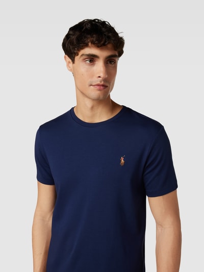 Polo Ralph Lauren T-shirt ze wzorem w paski model ‘PIMA’ Granatowy 3