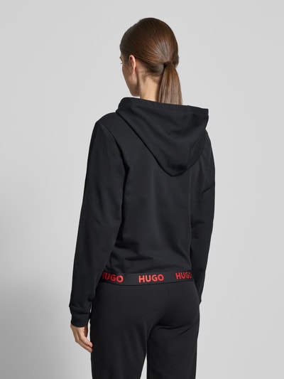 HUGO Sweatjacke mit Label-Print Modell 'SPORTY' Black 5