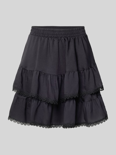 Gina Tricot Minirock mit Häkelspitze Modell 'Boho' Black 2