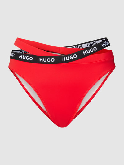 HUGO Figi bikini z detalem z logo Czerwony 1