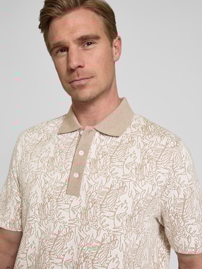 MAERZ Muenchen Poloshirt met ribboorden Ecru - 3